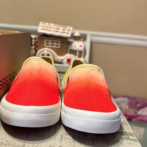 Sperry Kids' Orange and Yellow Slip-On Sneakers